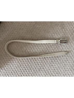 B-Low the Belt Cream/Silver Leather Belt
